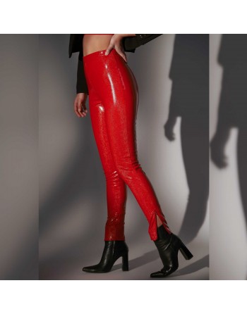 Jill Red vinyl pants by...