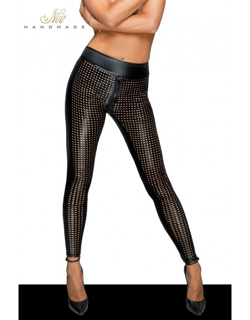 Leggings wetlook ajouré F233