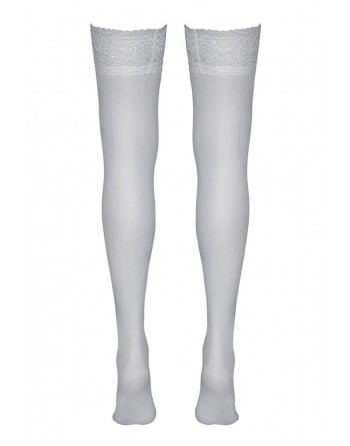 Bas autofixants blanc - Cotelli Legwear