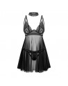 Donarella babydoll and thong - Black