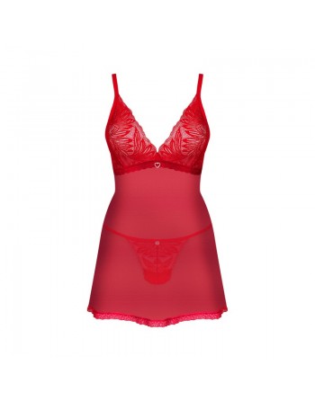 Chilisa babydoll et string - Rouge