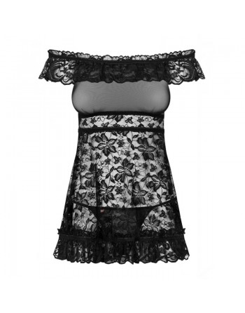 Flores babydoll - Noir