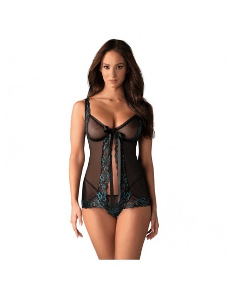 Amanta Babydoll - Noir et Turquoise