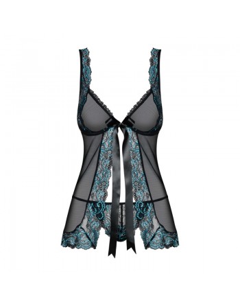 Amanta Babydoll - Black and Turquoise