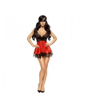 Eve Red Babydoll with mask