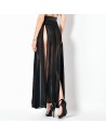 Saint Raphael Black fishnet long skirt Les P'tites Folies by Catanzaro