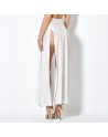 Saint Raphael white fishnet long skirt Les P'tites Folies by Catanzaro