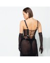 Tigresse Black long fishnet Dress by Catanzaro