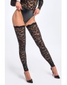 Black lace stockings model F327 by Noir Handmade