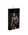 F241 Short dress with powerwetlook skirt and tulle top