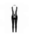 F298 Libido Deep-V catsuit with collar and pearl chain