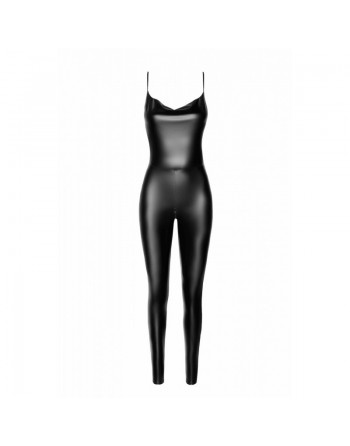 F306 Mirage catsuit with jewelry rhinestone chain adorning the back