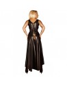 Robe longue de O en wetlook noir F069 by Noir HandMade