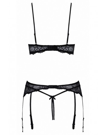 Ensemble lingerie ouverte noir - Cotelli Lingerie