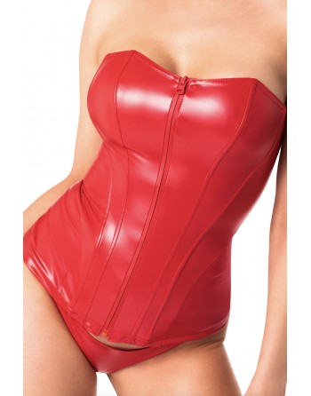 Corset rouge Mysteria F355 wetlook