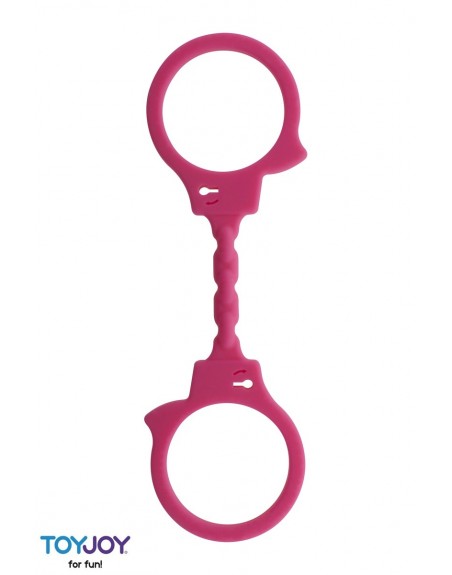 Menottes silicone stretchy - rose