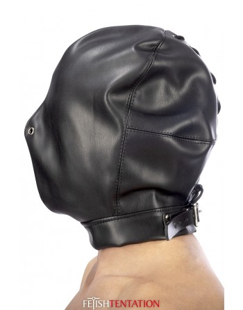 Cagoule BDSM fermée simili cuir - Fetish Tentation