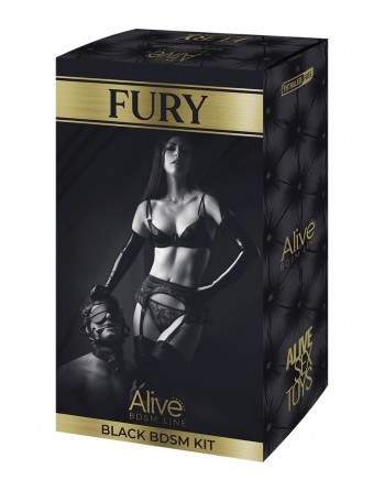 Kit BDSM Fury noir - Alive