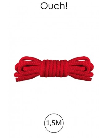 Mini corde de bondage 1,5m rouge - Ouch