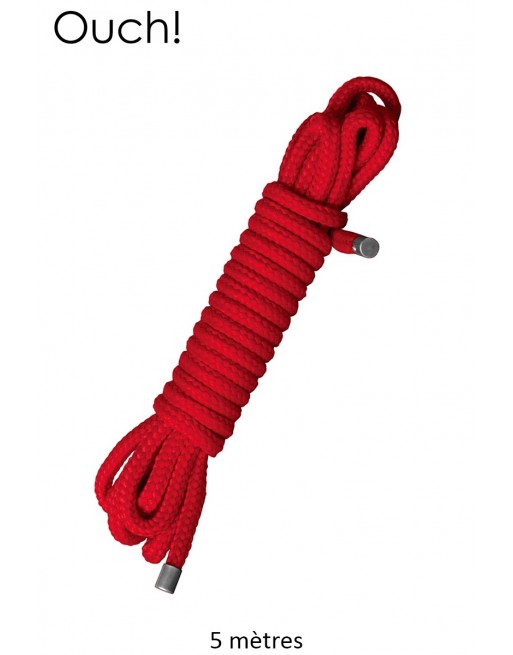 Corde de bondage Japonais 5m rouge - Ouch