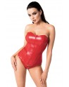 Red Corset Mysteria F355 wetlook by Noir HandMade