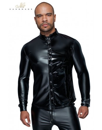 Chemise wetlook et vinyle H064