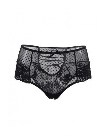 Tanga sexy noir à laçage