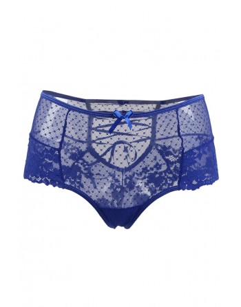 Tanga sexy bleu à laçage