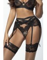 String tulle et dentelle noir V-10718 - Axami