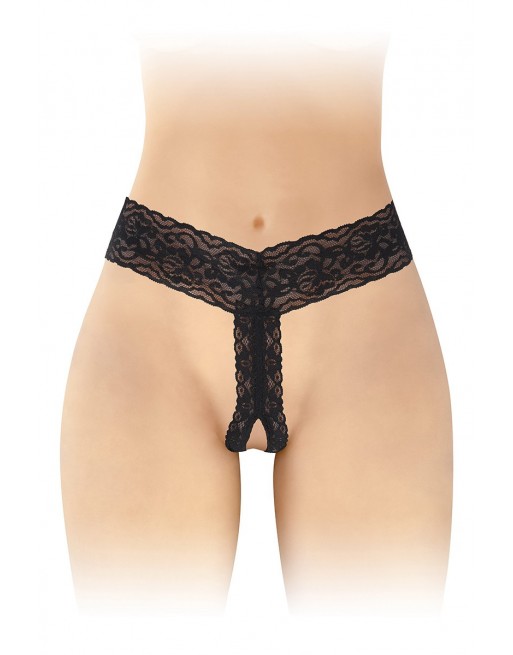 String ouvert Anita noir - Fashion Secret