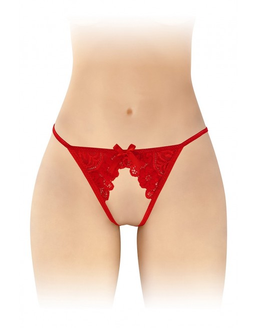 String ficelle ouvert Sandra rouge - Fashion Secret