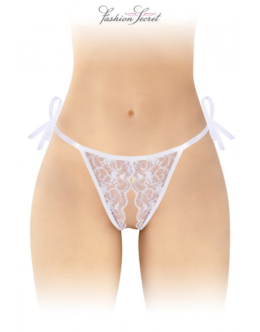 String blanc ouvert à nouer Stella - Fashion Secret