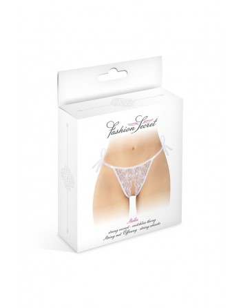 String blanc ouvert à nouer Stella - Fashion Secret