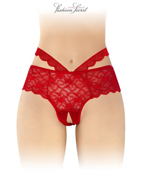 Culotte ouverte rouge Marie - Fashion Secret