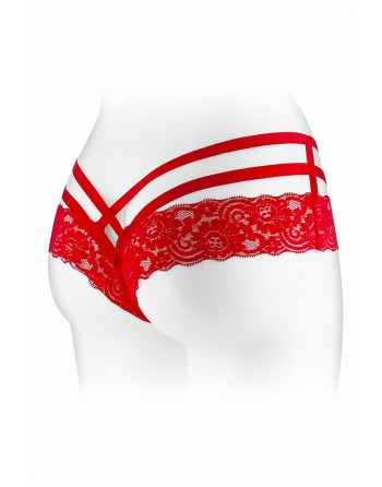 Tanga ouvert Anne - rouge