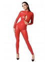 Combinaison catsuit modele Orgia F353 en wetlook rouge