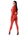 Combinaison catsuit modele Orgia F353 en wetlook rouge