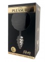 Plug métal Fluffy Twist L noir - Alive