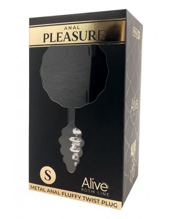 Plug métal Fluffy Twist S noir - Alive