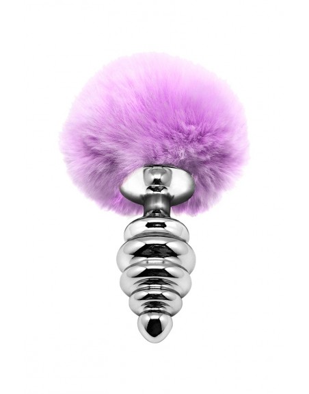 Plug métal Fluffy Twist M mauve - Alive