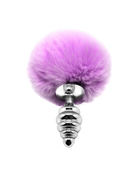 Plug métal Fluffy Twist S mauve - Alive