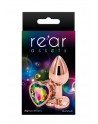 Plug anal aluminium coeur Rose Gold S - Rear Assets