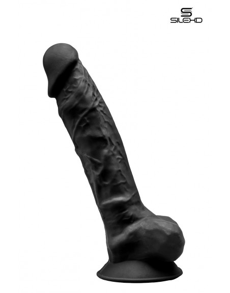 Gode double densité noir 23 cm - Modèle 1