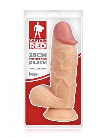 Gode XXL The Strong 26 x 6,5 cm - Captain Red