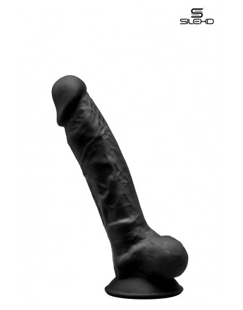 Gode double densité noir 17,5 cm - Modèle 1