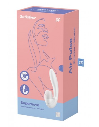 Double stimulateur Supernova blanc - Satisfyer