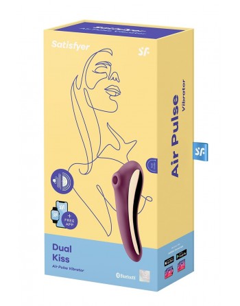 Stimulateur Dual Kiss bordeaux - Satisfyer