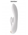 Vibro Rabbit connecté Double Flex blanc - Satisfyer