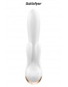 Vibro Rabbit connecté Double Flex blanc - Satisfyer