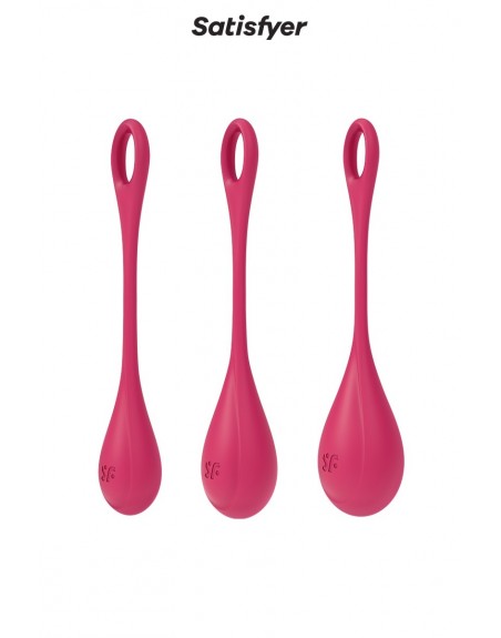 Kit d'entrainement pelvien Yoni Power 1 Rouge - Satisfyer